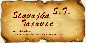 Slavojka Totović vizit kartica